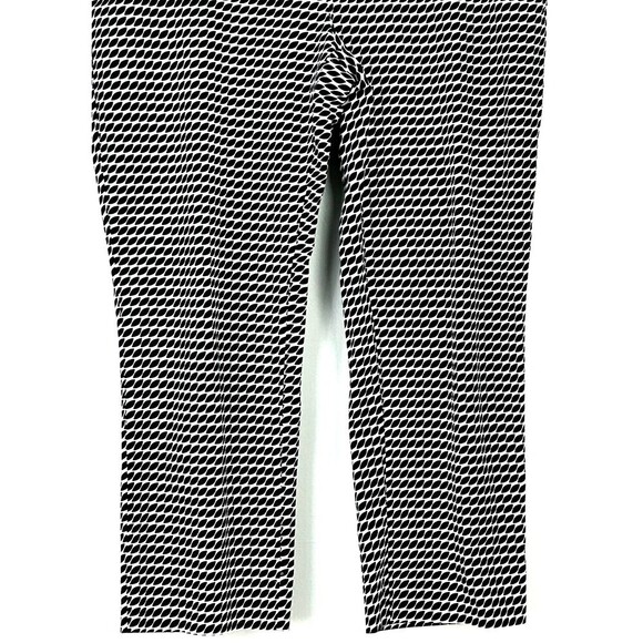 Banana Republic Hampton Pant Women 12P Petite Black White Flat Front Capris E2 - Picture 8 of 12